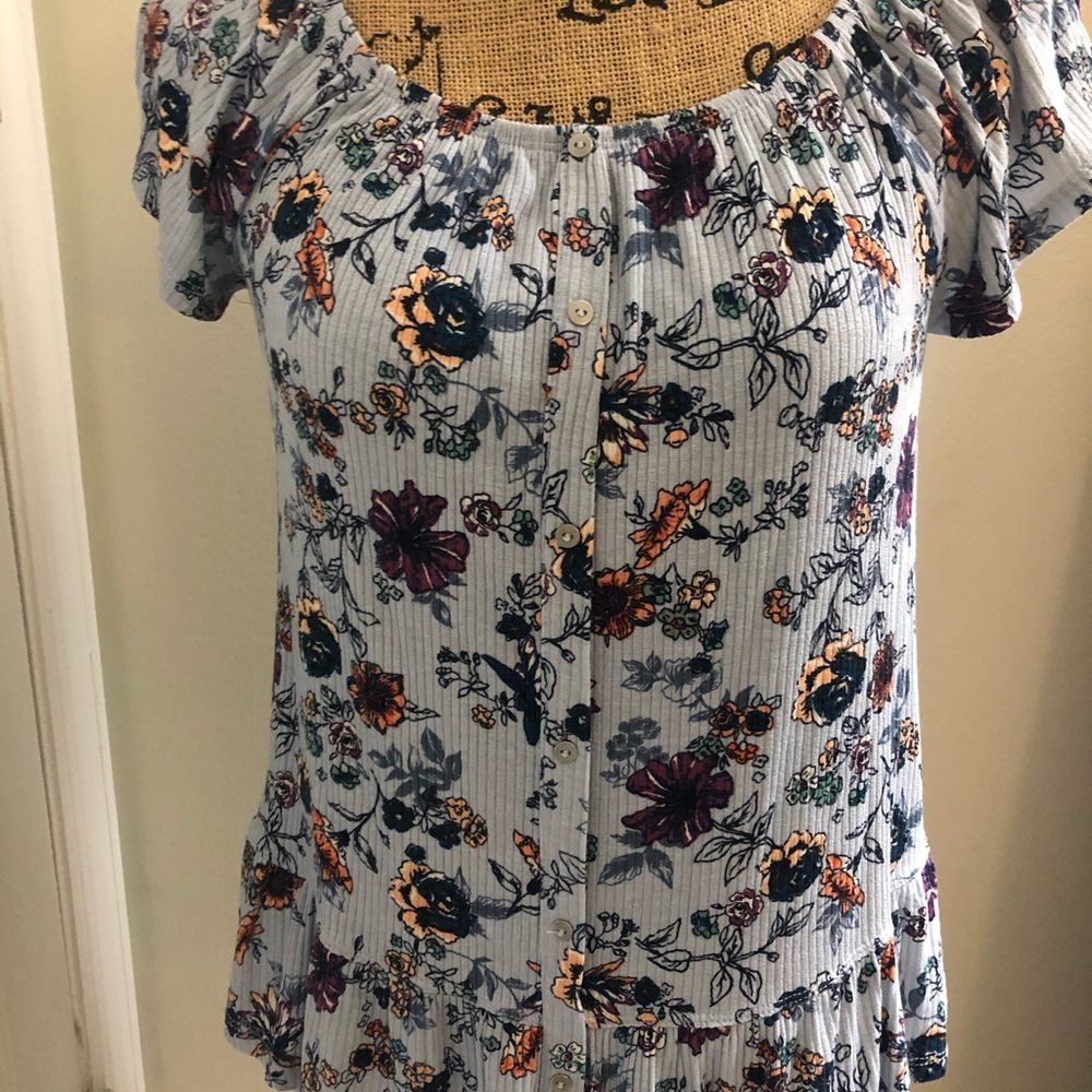 Blue Flower Shirt